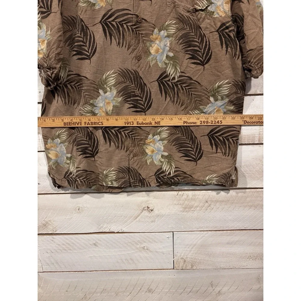 Tommy Bahama Shirt Mens L Multicolor Silk Hawaiian Floral‎ Aloha Relax Read Des